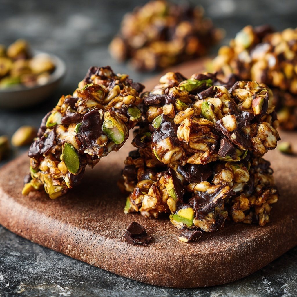 Chocolate Pistachio Snack Clusters