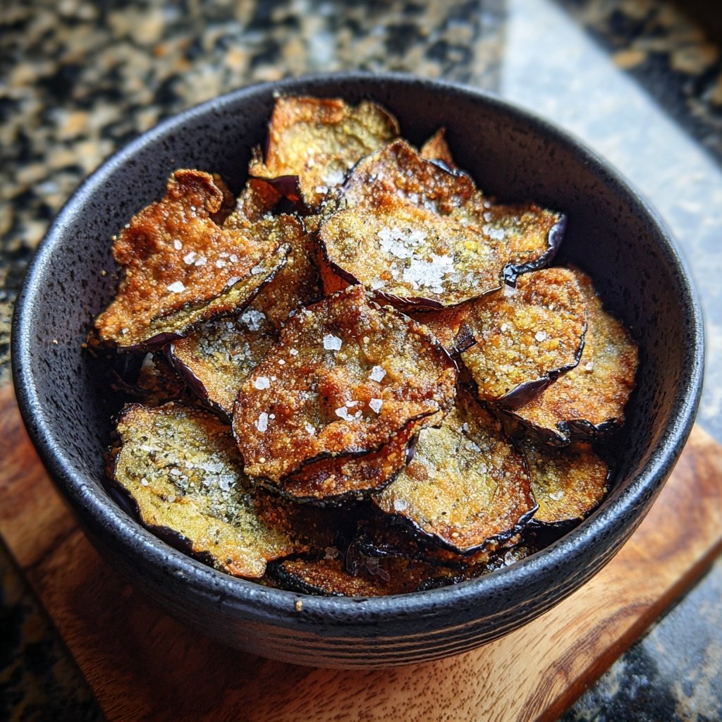 Crispy Eggplant Veggie Chips