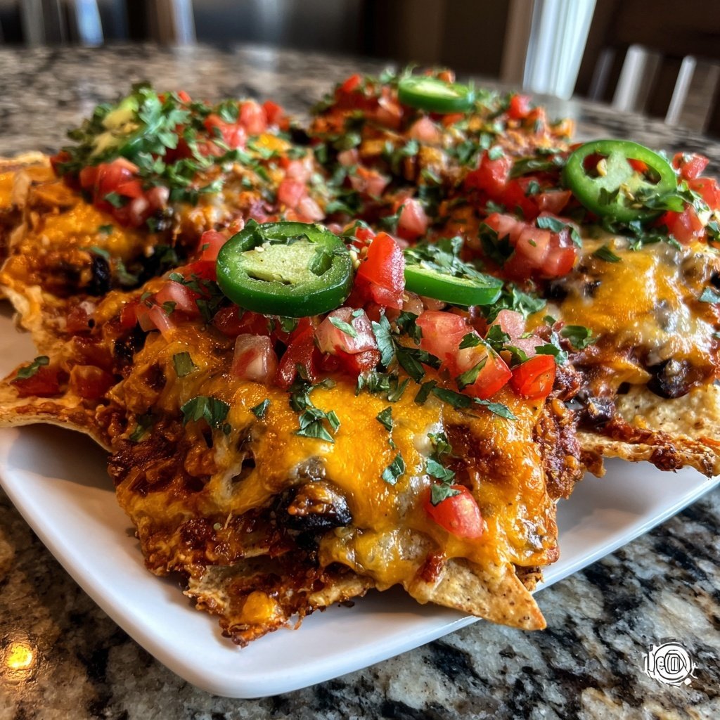 Super Bowl Appetizer Loaded Veggie Nachos