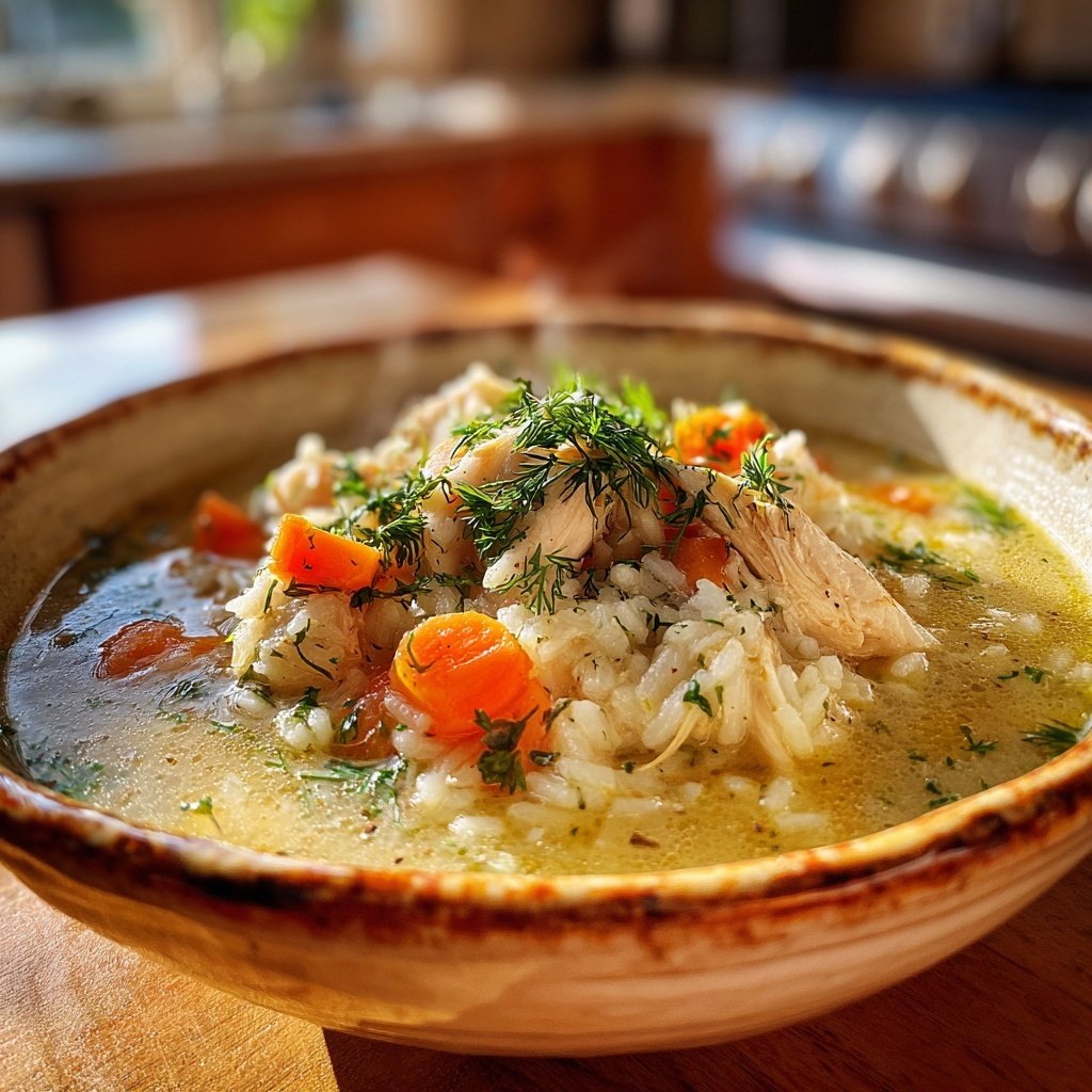 Healthy Chicken Vegetable Rice Soup