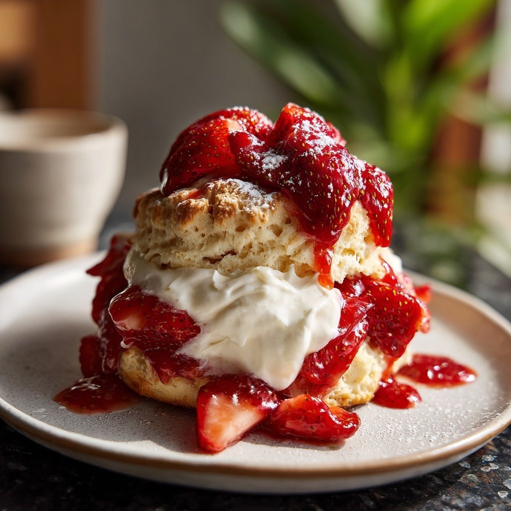 Classic Strawberry Shortcake With Biscuits