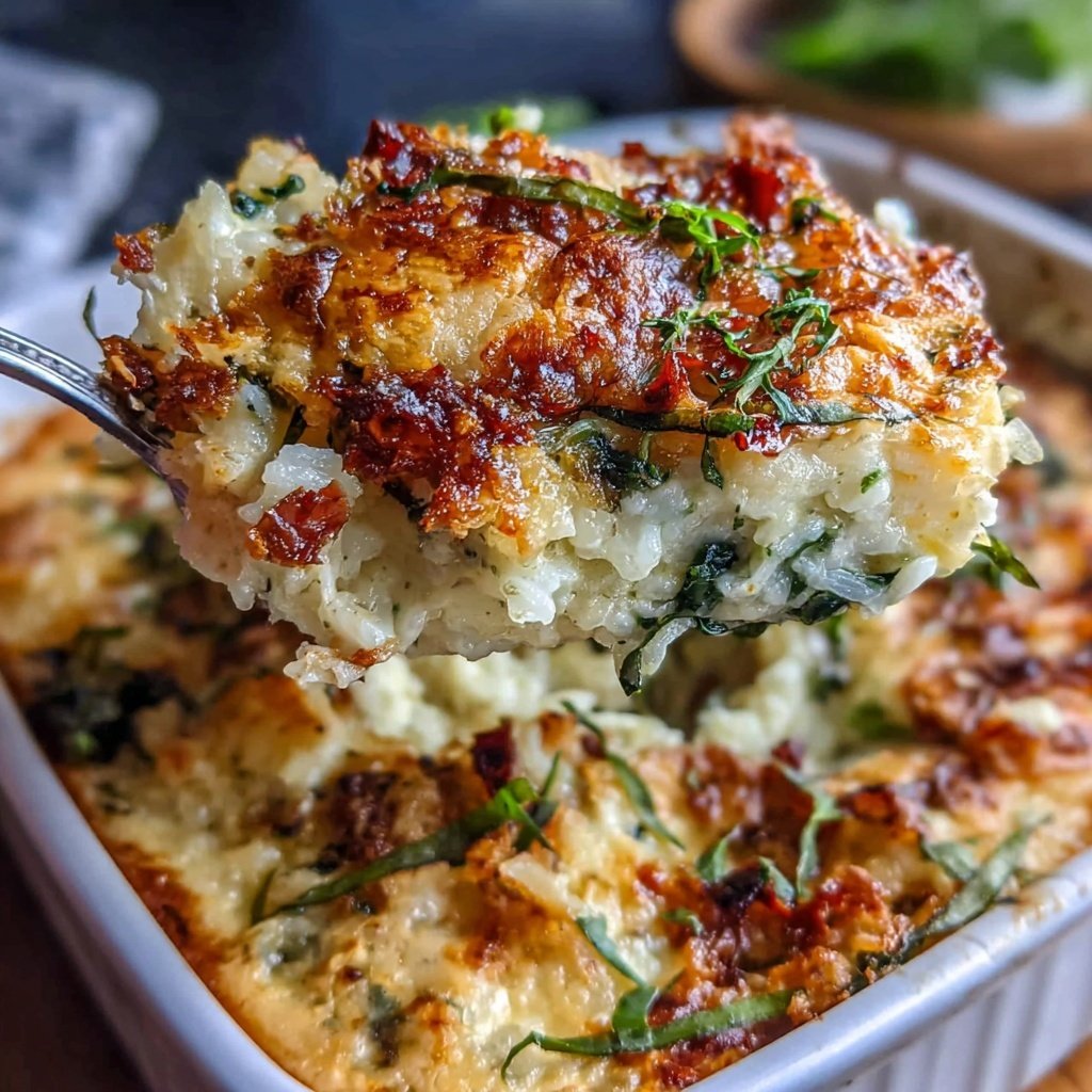 Healthy Chicken Spinach Rice Bake