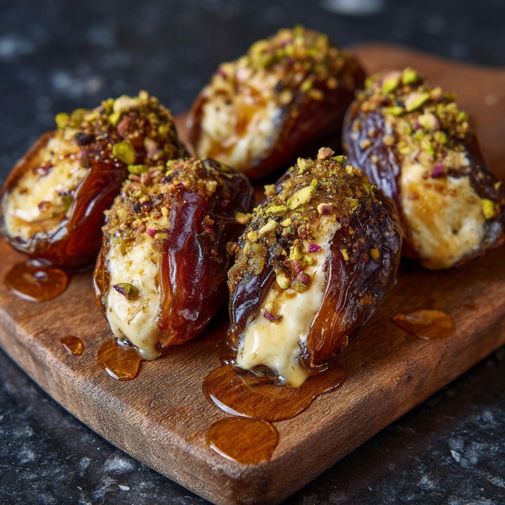 Valentines Snacks Cheese Stuffed Dates