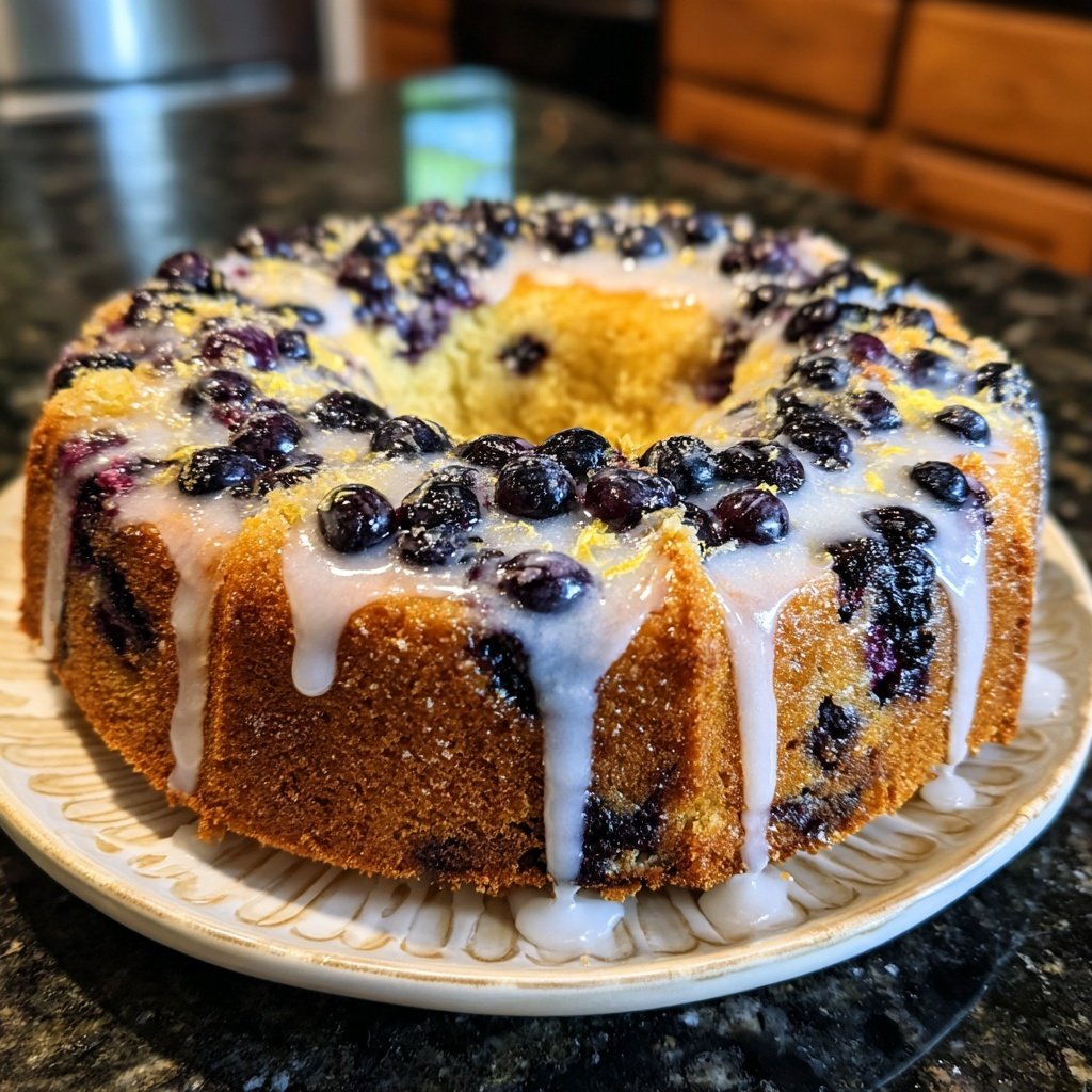 Lemon Blueberry Snack Cake