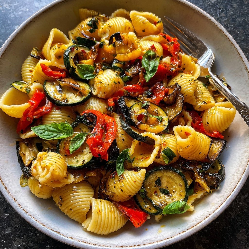 Valentine Dinner Roasted Veggie Pasta