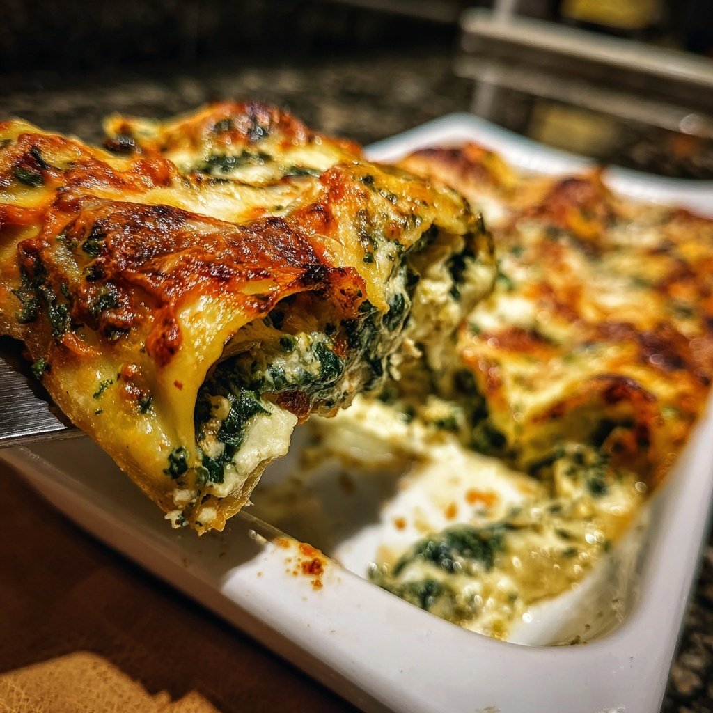 Creamy Spinach Cannelloni