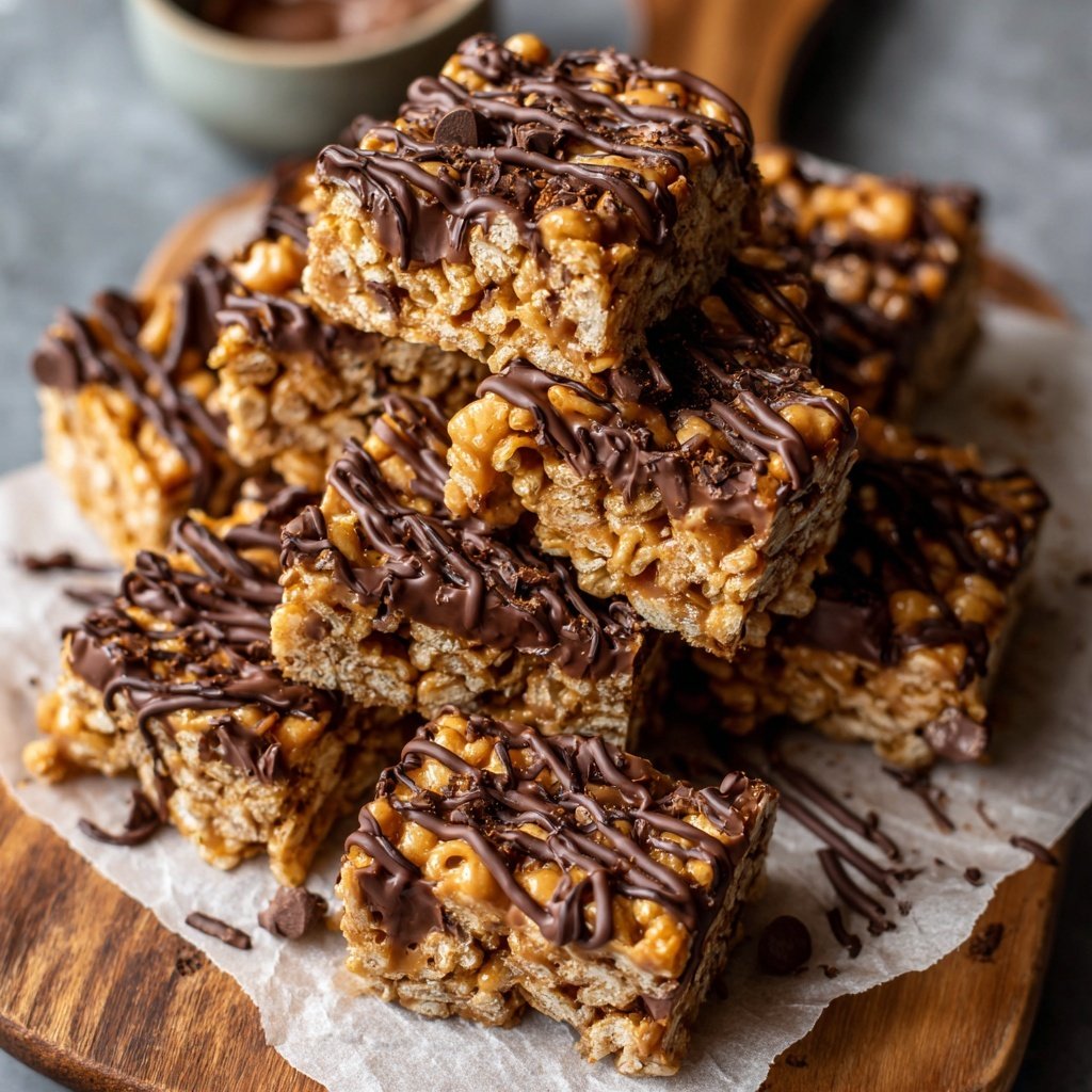 Chocolate Peanut Butter Rice Crispy Treats