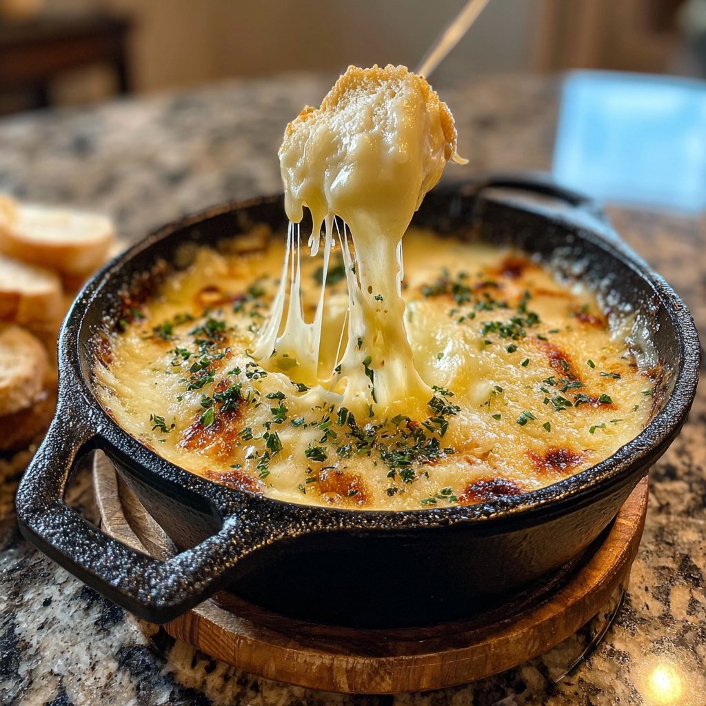 Fondue with Raclette and Fresh Herbs