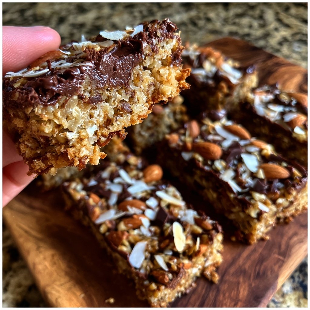 Chocolate Banana Almond Snack Bars