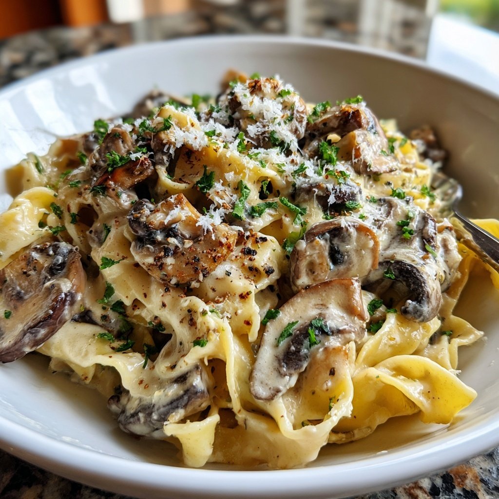 Creamy Mushroom Tagliatelle