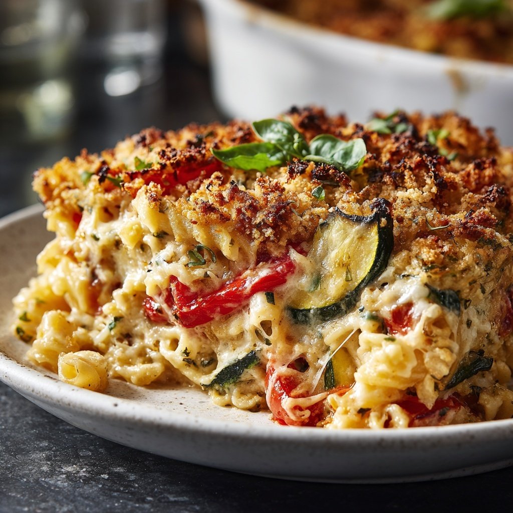 Herbed Veggie Pasta Rice Bake