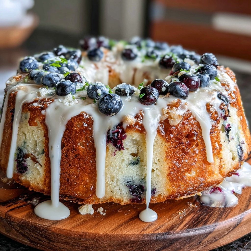 Spring Lemon Blueberry Cake