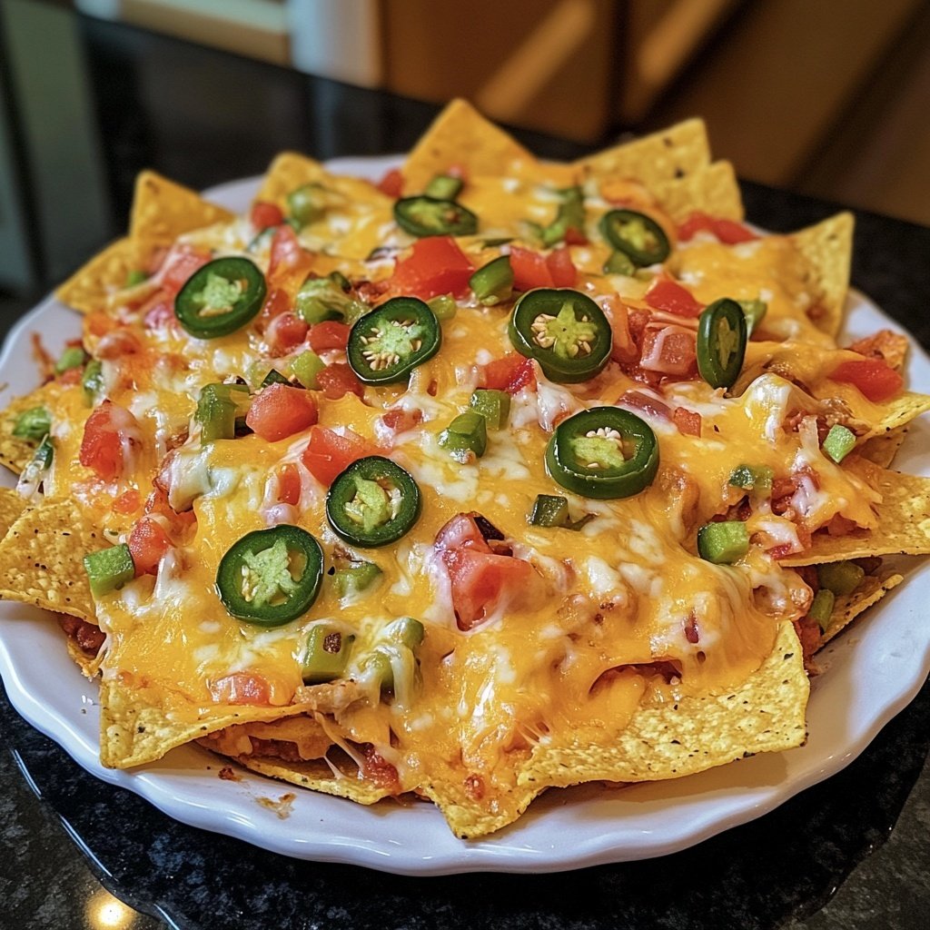Super Bowl Appetizer Baked Veggie Nachos